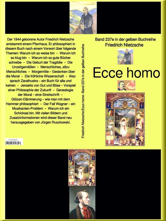 Ecco homo – Band 237 in der gelben Buchreihe – bei Jürgen Ruszkowski
