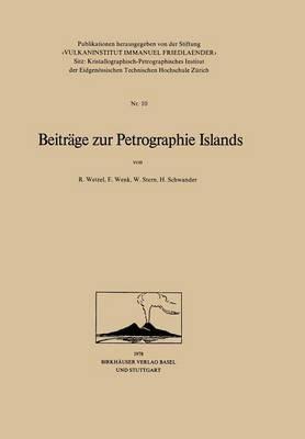 Beiträge zur Petrographie Islands - WETZEL,WENK,SCHWANDER - cover