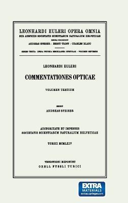 Commentationes opticae 3rd part - Leonhard Euler - cover
