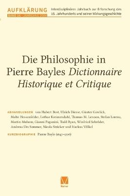 Die Philosophie in Pierre Bayles Dictionnaire Historique et Critique - cover
