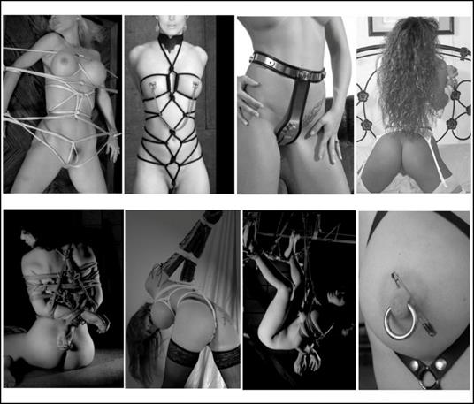 37 Aktfotos BDSM - 37 erlesene, hochwertige, hochauflösende schwarzweiße BDSM Fotografien.