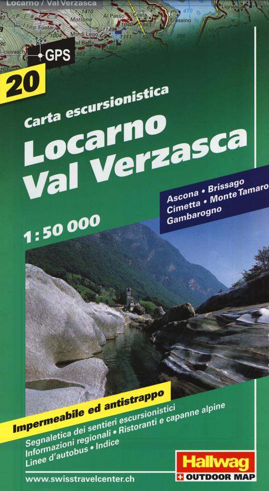 Locarno, Val Verzasca 1:50.000. Carta escursionistica - copertina