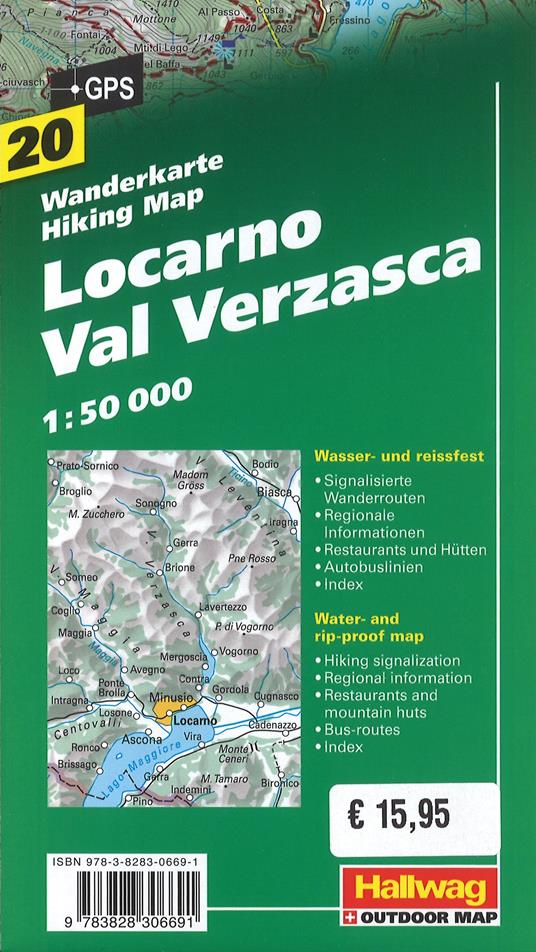 Locarno, Val Verzasca 1:50.000. Carta escursionistica - 2