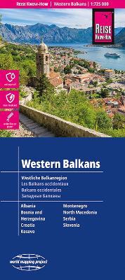 Western Balkans Map 1:725,000: Albania, Bosnia & Herzegovina, Croatia, Montenegro, N. Macedonia, Serbia, Slovenia - cover