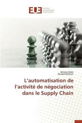 L Automatisation de L Activite de Negociation Dans Le Supply Chain - Collectif - cover