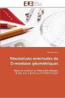 Resolutions minimales de d-modules geometriques - Arcadias-R - cover