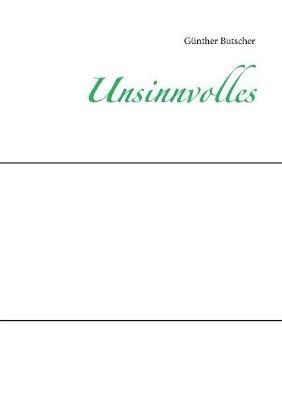 Unsinnvolles - Günther Butscher - cover