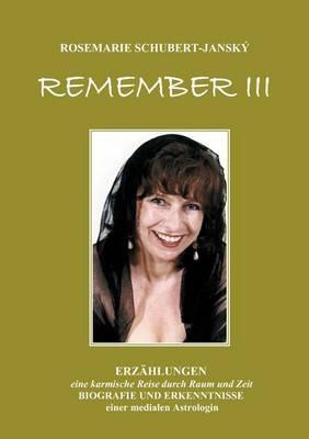 Remember III: Das Akasha - Rosemarie Schubert - cover