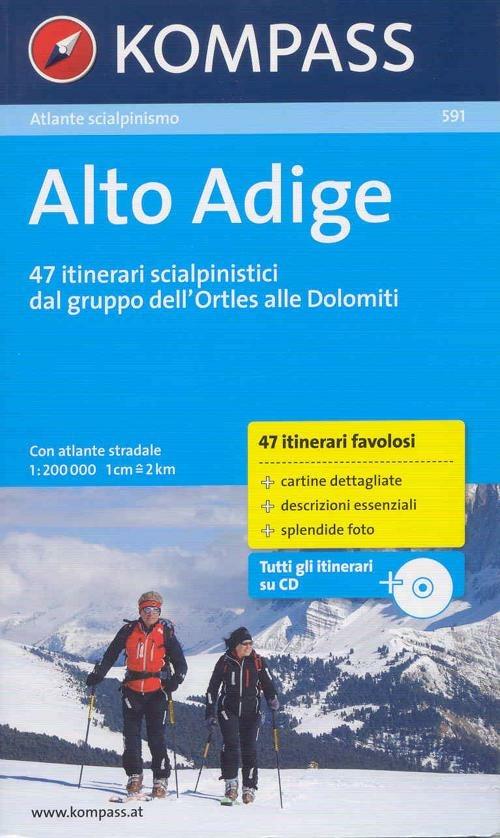 Atlante scialpinismo n. 591. Alto Adige - copertina