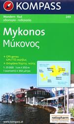 Carta escursionistica n. 249. Grecia. Mykonos 1:35.000. Adatto a GPS. Digital map. DVD-ROM