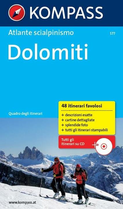 Atlante scialpinismo n. 577. Dolomiti - copertina