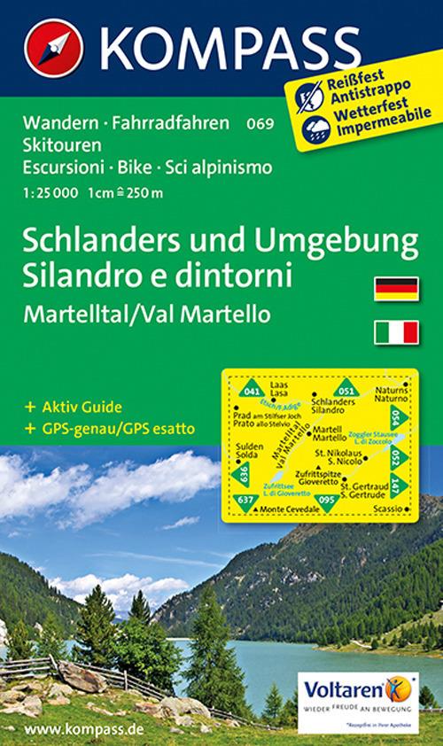 Carta escursionistica n. 069. Silandro e dintorni-Schlanders und Umgebung 1:25.000 - copertina