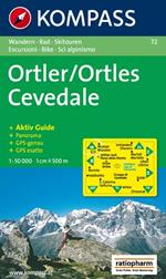 Wanderkarte n. 72. Ortles-Cevedale