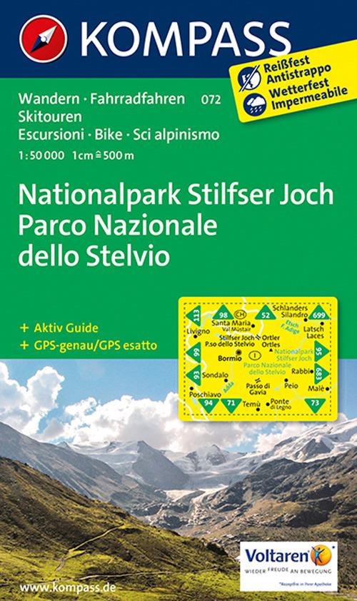 Carta escursionistica n. 072. Parco Nazionale dello Stelvio-Nationalpark Stilfser Joch 1:50.000 - copertina