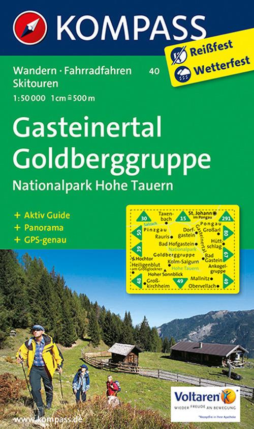 Carta escursionistica n. 40. Gasteinertal, Goldberggruppe, Nationalpark Hohe Tauern 1:50.000 - copertina