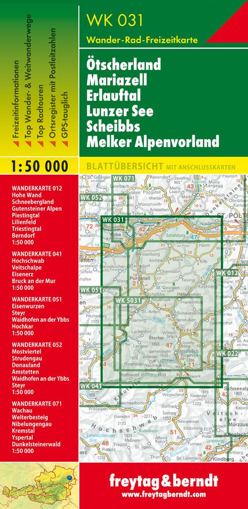 Ötscherland, Mariazell, Erlauftal, Lunzer See, Scheibbs, Melker Alpenvorland 1:50.000 - copertina