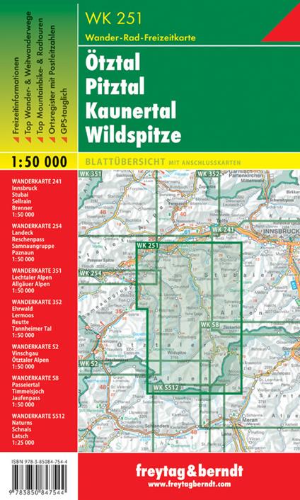 Otztal Pitztal 1:50.000 - copertina