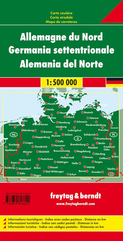 Germania nord 1:500.000 - copertina