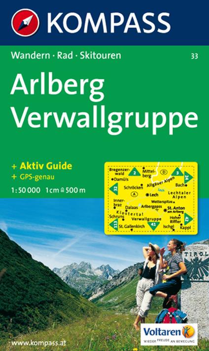 Carta escursionistica n. 032. Austria. Nei dintorni del lago di Costanza-Rund um den Bodensee. Arlberg-Verwallgruppe 1:50.000. Adatto a GPS. DVD-ROM digital map. Ediz. bilingue - copertina