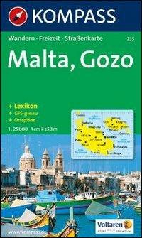 Carta escursionistica n. 235. Malta e isole Lipari. Malta, Gozo 1:25.000. Adatto a GPS. Digital map. DVD-ROM - copertina