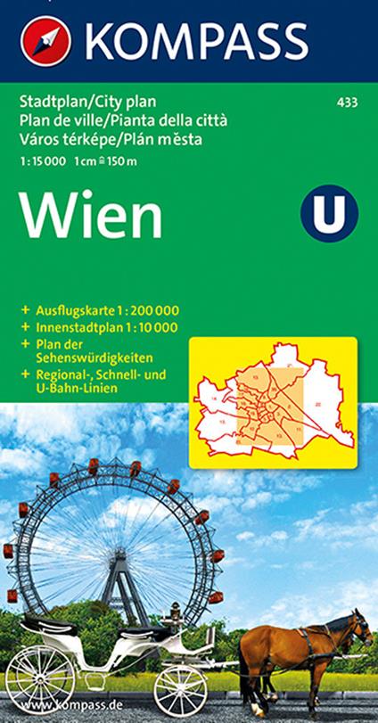 Pianta della città n. 433. Vienna-Wien 1:15.000. Ediz. media - copertina