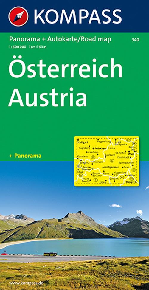 Carta stradale e panoramica n. 340. Austria-Osterreich 1:50.000. Ediz. bilingue - copertina
