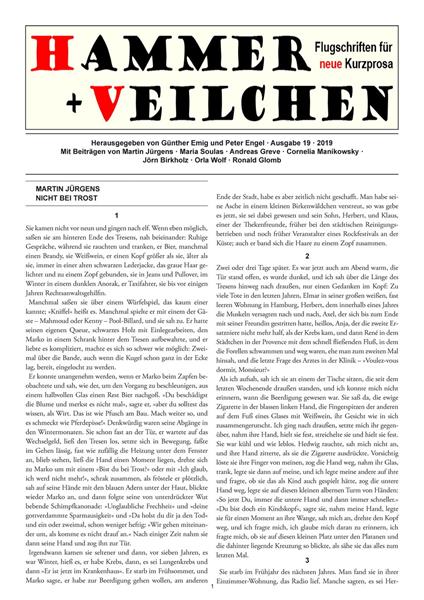 Hammer + Veilchen Nr. 19