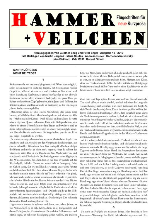 Hammer + Veilchen Nr. 19
