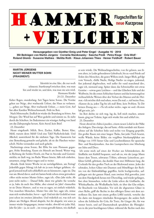 Hammer + Veilchen Nr. 16