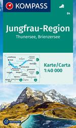 Carta escursionistica n. 84 Jungfrau-Region, Thunersee, Brienzersee 1:40.000