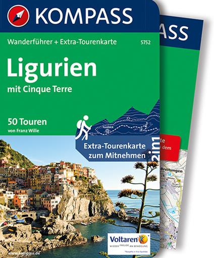 Guida escursionistica n. 5752. Ligurien mit Cinque Terre. Con carta - Franz Wille - copertina