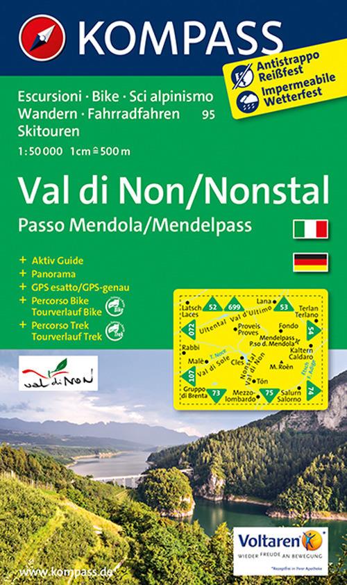 Carta escursionistica n. 95. Val di Non, Passo Mendola-Nonstal, Mendelpass 1:50.000 - copertina