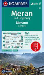 Carta escursionistica n. 53. Merano e dintorni 1:50.000. Ediz. italiana, tedesca e inglese