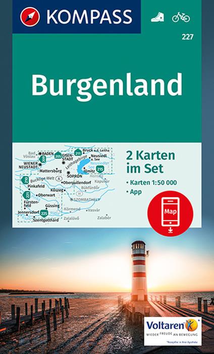 Carta escursionistica n. 227. Burgenland 1:50.000 (set di 2 carte) - copertina