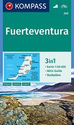 Carta escursionistica n. 240. Fuerteventura 1:50.000. Ediz. tedesca, spagnola e inglese