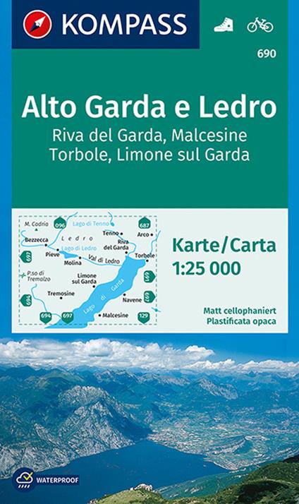 Carta escursionistica n. 690 - Alto Garda e Ledro, Riva del Garda, Malcesine, Torbole, Limone sul Garda 1:25.000 - copertina