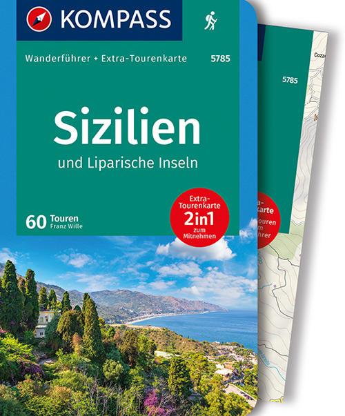 Guida escursionistica n. 5785. Sizilien und Liparische Inseln. Con carta - Franz Wille - copertina