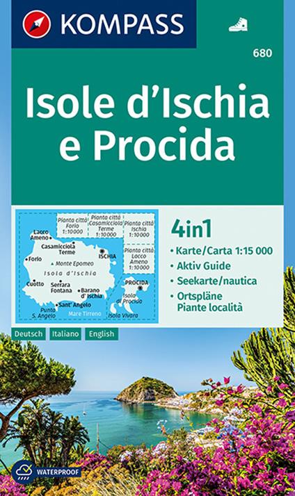 Carta escursionistica n. 680. Isole d'Ischia e Procida 1:15.000. Ediz. italiana, tedesca e inglese - copertina