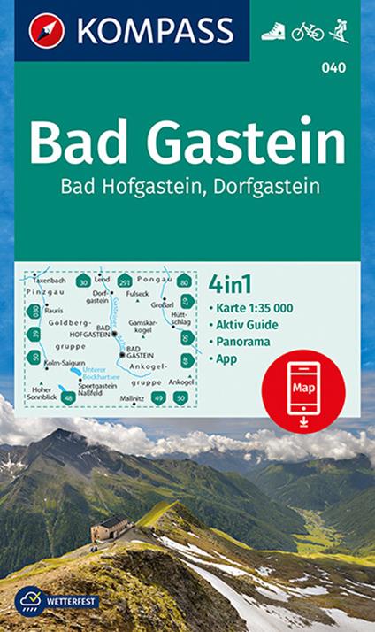 Carta escursionistica n. 040. Bad Gastein, Bad Hofgastein, Dorfgastein 1:35.000 - copertina