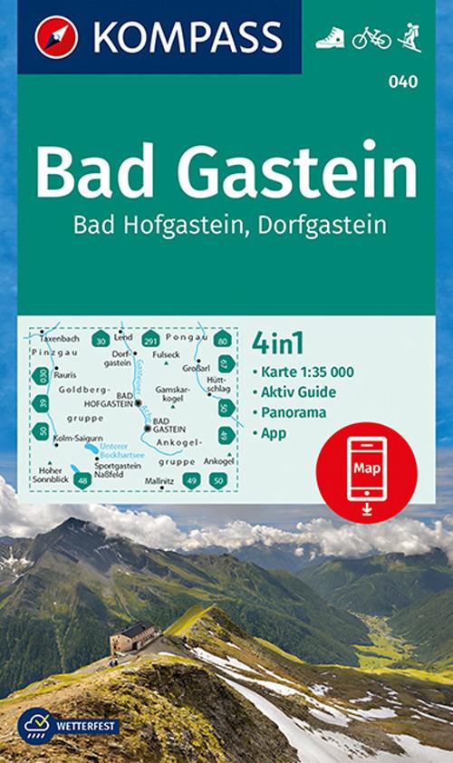 Carta escursionistica n. 040. Bad Gastein, Bad Hofgastein, Dorfgastein 1:35.000 - copertina
