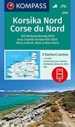 Carta escursionistica n. 2250. Korsika Nord 1:50.000 (set di 3 carte)