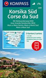 Carta escursionistica n. 2251. Korsika Süd 1:50.000 (set di 2 carte)