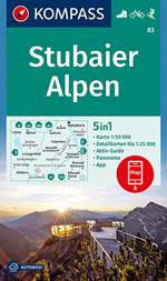 Carta escursionistica n. 83. Stubaier Alpen 1:50.000