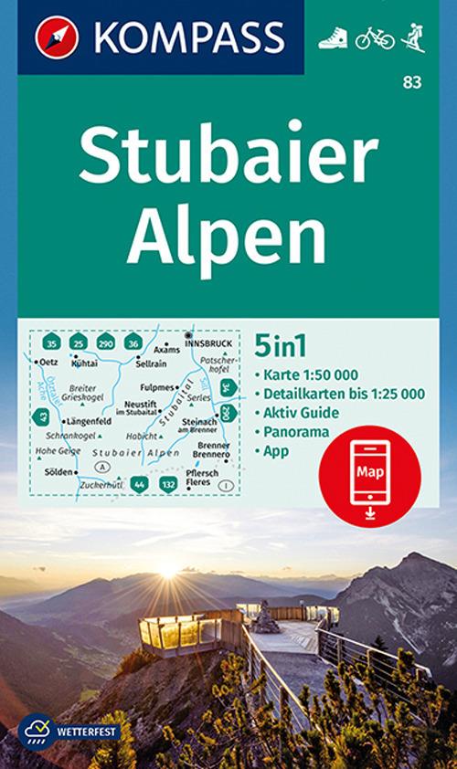 Carta escursionistica n. 83. Stubaier Alpen 1:50.000 - copertina