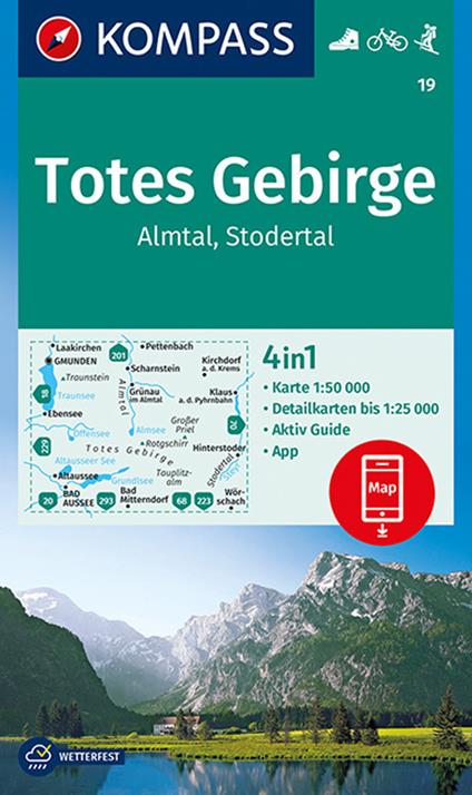 Carta escursionistica n. 19. Totes Gebirge, Almtal, Stodertal 1:50.000 - copertina