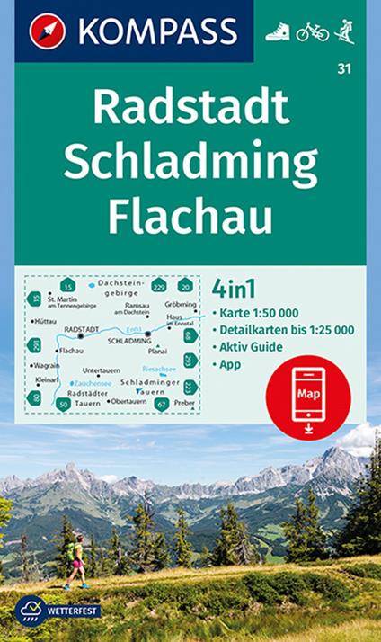 Carta escursionistica n. 31. Radstadt, Schladming, Flachau 1:50.000 - copertina