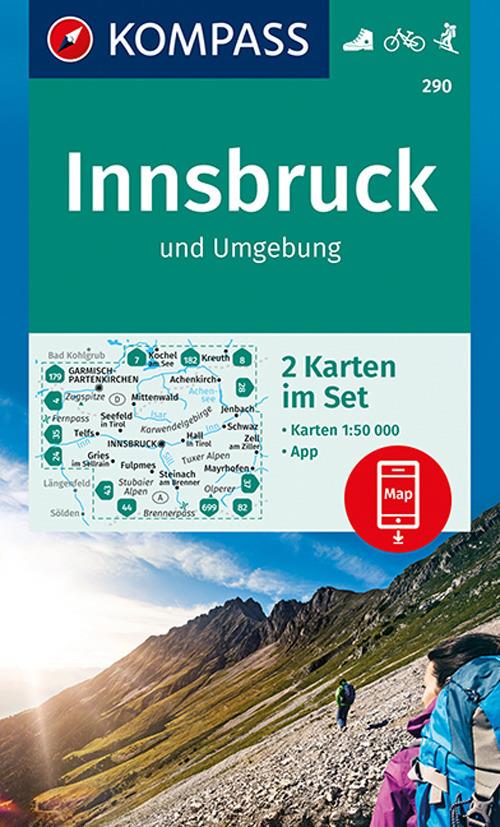 Carta escursionistica n. 290. Innsbruck, rund um 1:50.000 (set di 2 carte) - copertina