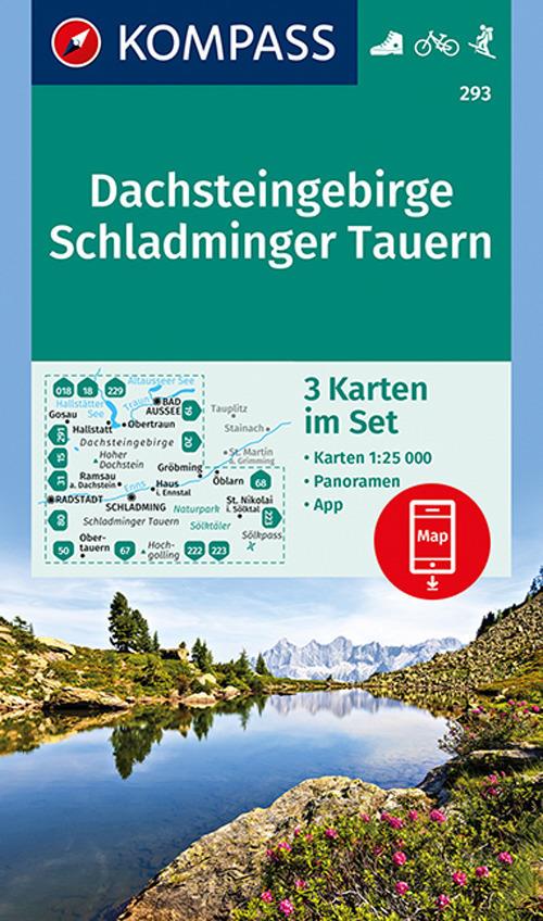 Carta escursionistica n. 293. Dachsteingebirge, Schladminger Tauern 1:25.000 (set di 3 carte) - copertina