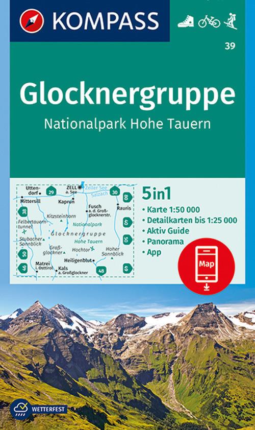 Carta escursionistica n. 39. Glocknergruppe, Nationalpark Hohe Tauern 1:50.000 - copertina