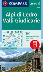 Carta escursionistica n. 071. Alpi di Ledro 1:50.000. Ediz. italiana, tedesca e inglese